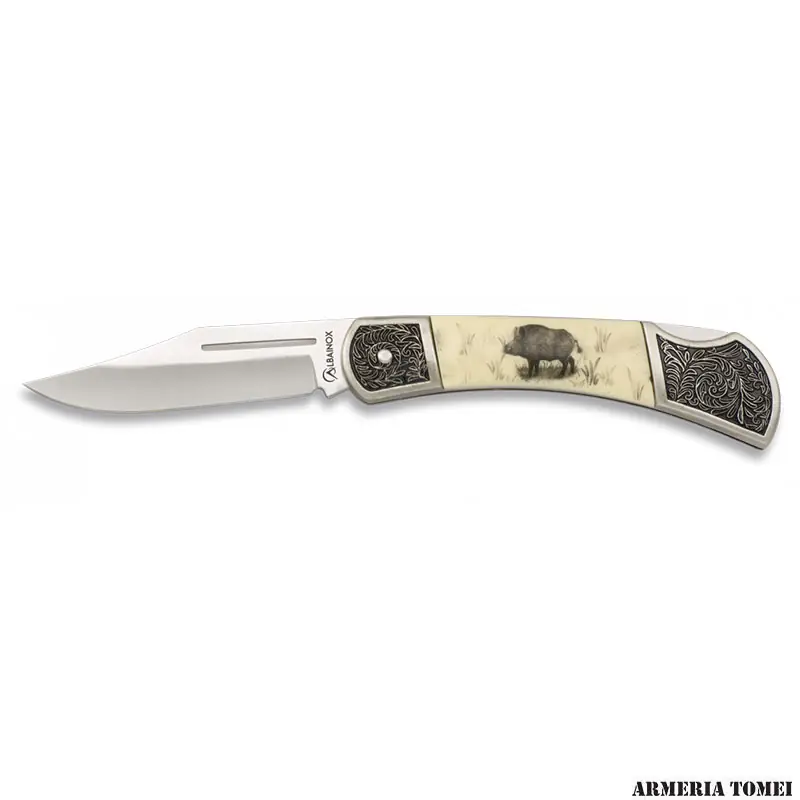 ALBAINOX - COLTELLO DECORATO CINGHIALE - LAMA 8CM