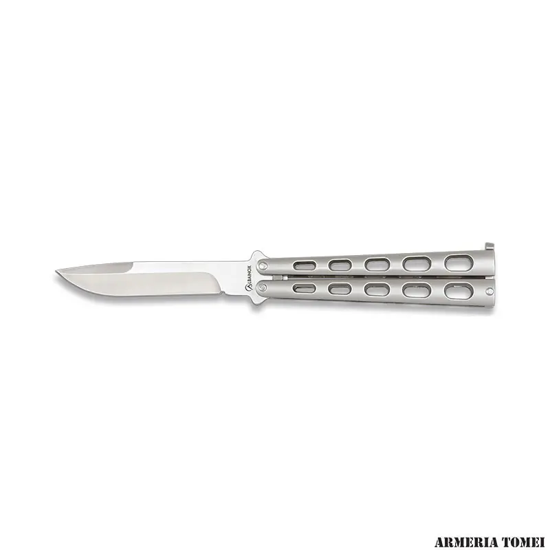 COLTELLO A FARFALLA - ALBAINOX - BUTTERFLY STAINLESS 10,2cm