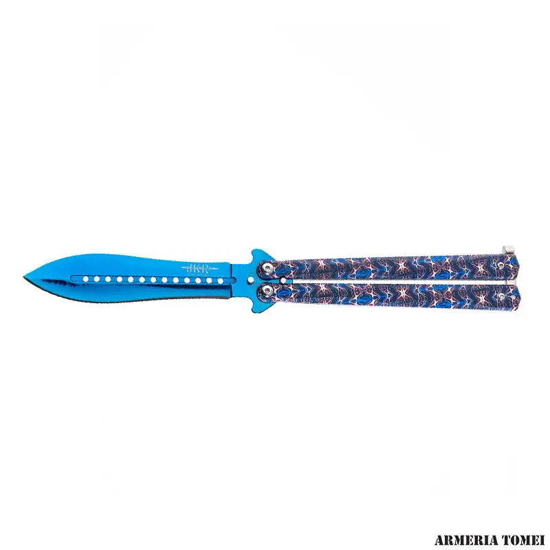 COLTELLO - BUTTERFLY DAMASCO BLU NOTTE