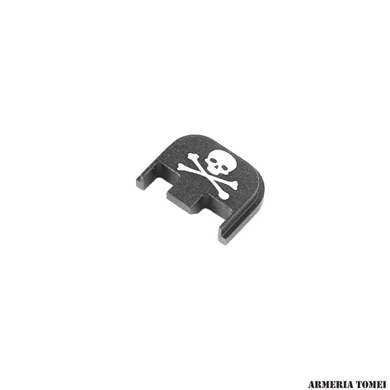 PIASTRA POSTERIORE SCORREVOLE 3D SKULL LASER MAGWELL PER GLOCK 3/4/5