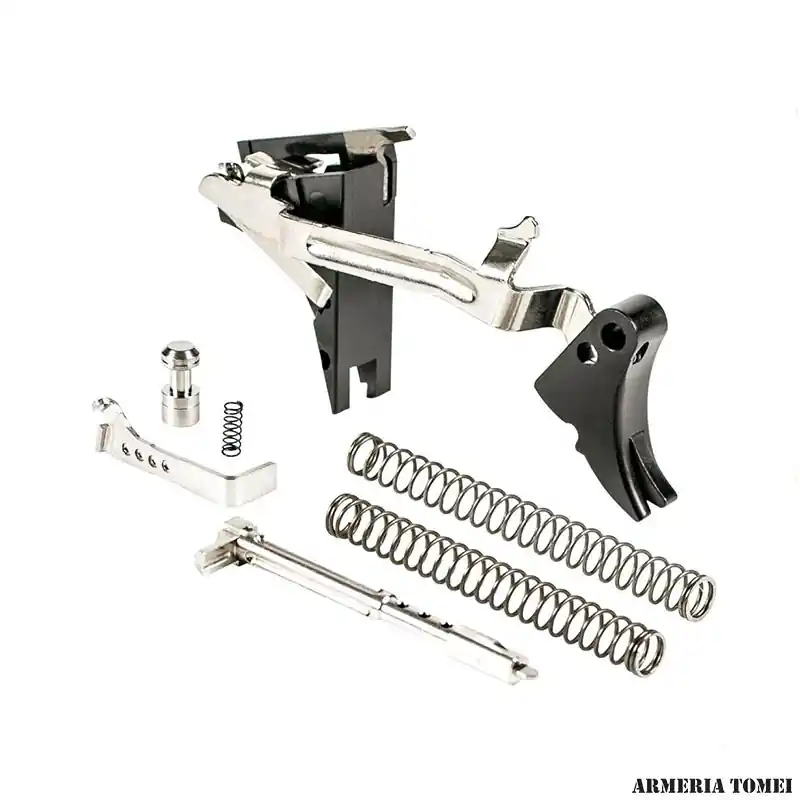 ZEV TECHNOLOGIES - FULCRUM TRIGGER KIT DROP - IN PER AGGIORNAMENTO TRIGGER GRILLETTO REGOLABILE ZEV FULCRUM, 4A GENERAZIONE, 9MM, BLK / BLK
