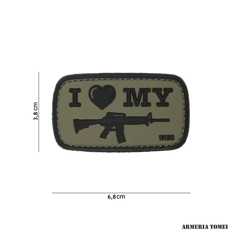 PATCH - 3D PVC I LOVE MY M4 VERDE 16057