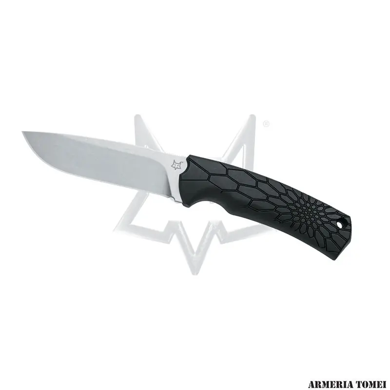 COLTELLO - FOX VOX CORE FIXED KNIFE BECUT STEEL SW BLADE, BLACK NYLON HANDLE-NYLON SHEATH