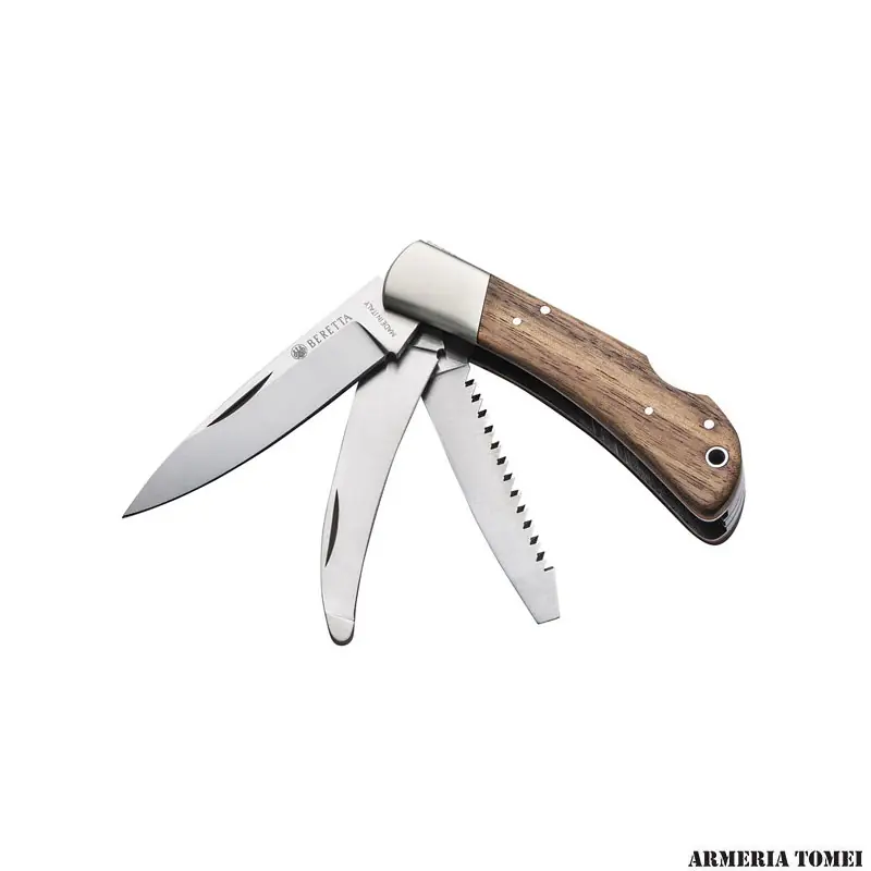 COLTELLO - BERETTA - DUIKER THREE BLADE KNIFE Brown & Orange
