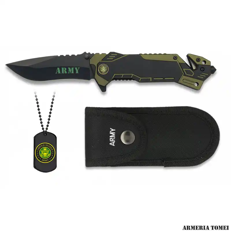 ALBAINOX - COLTELLO - "UNITED STATES ARMY " VERDE/NERO