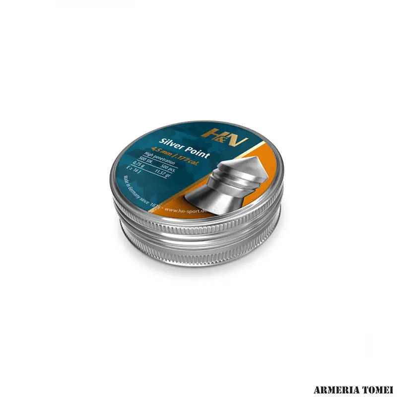 PALLINI ARIA COMPRESSA - H&N SILVER POINT 4,5mm/.177 0,75g - 11,57gr (CONF. 500 PZ.)