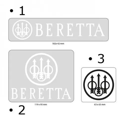 BERETTA Seti di 3 adesivi BERETTA UFFICIALI cod.E02529