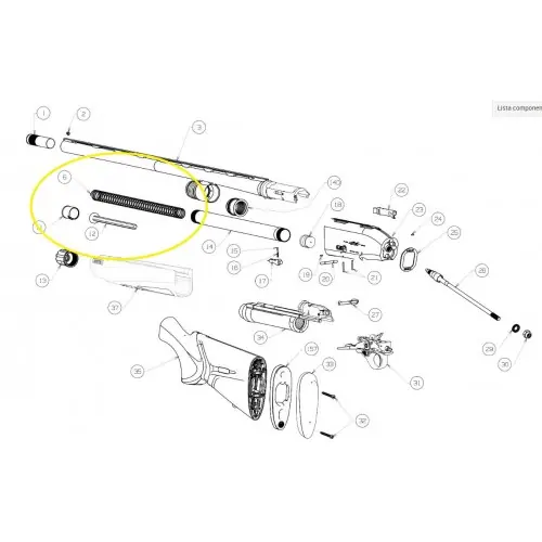 BERETTA A400 SHADOW Cal.12 Molla serbatoio