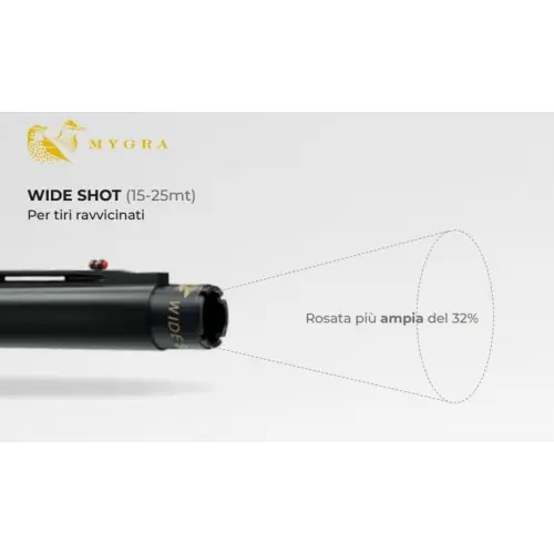 BENELLI MYGRA Cal.20 Strozzatore WIDE SHOT specifico per tiri ravvicinati da 15 a 25 mt.