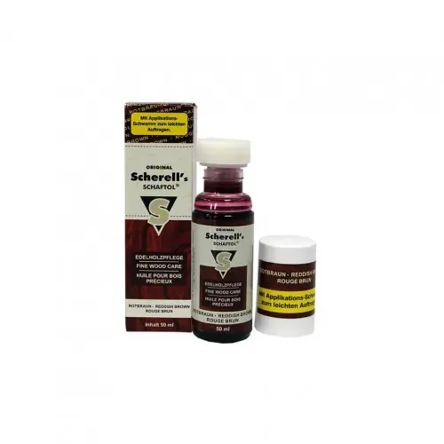 BALLISTOL Scherell‘s Schaftol Olio per calci in legno CASTANO MARRONE ROSSICCIO 50 ml