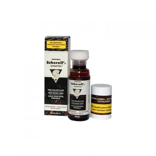 BALLISTOL Scherell‘s Schaftol Olio per calci in legno EXTRA SCURO 50 ml