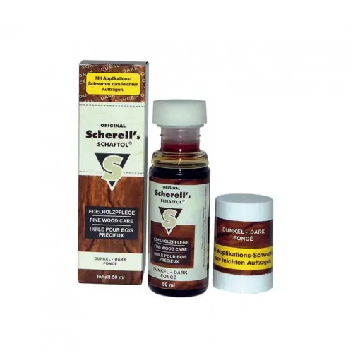 BALLISTOL Scherell‘s Schaftol Olio per calci in legno SCURO 50 ml