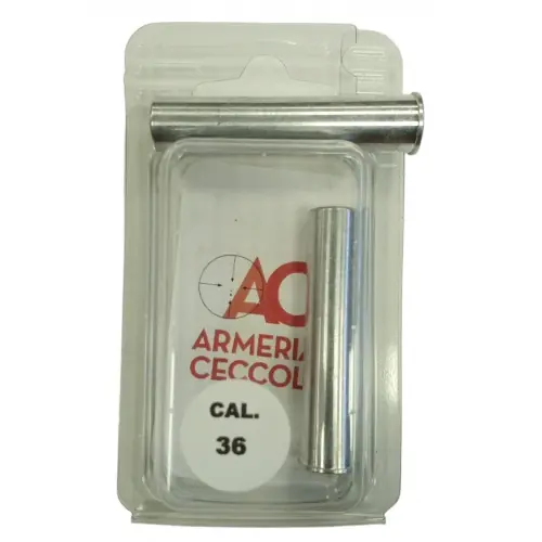 ADVANCE Group Salvapercussore calibro 36 in alluminio in blister da 2 pezzi con logo ARMERIA CECCOLI