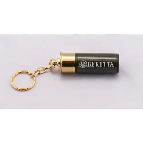 BERETTA Portachiavi Cartuccia Cal.12 con logo ‘‘3 frecce‘‘ e la scritta ‘‘Beretta‘‘ su un lato e scritta ‘‘A400‘‘ su altro lato Colore bossolo Verde cod.BERETTA E03677