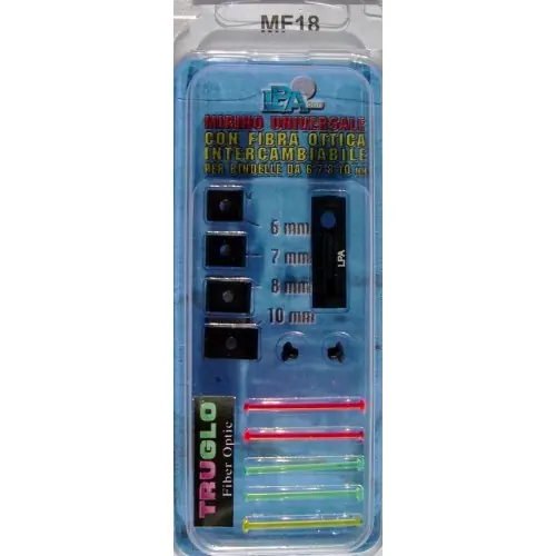 MIRINI FIBRA OTTICA per bindelle da 6, 7, 8,10mm per passi da 2,6 e 3mm