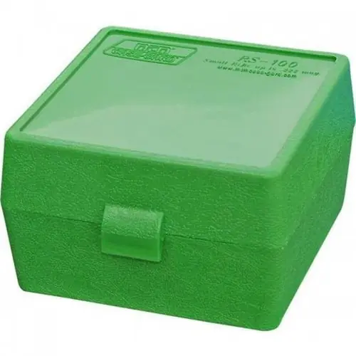 MTM RS-100 Scatola Portacolpi Cal.17, 223 VERDE da 100 Colpi