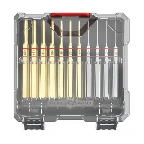 REAL AVID ACCU-PUNCH 11-PIECE Brass&Steel Set Punzoni Standard cod.AV-AVAPK-S
