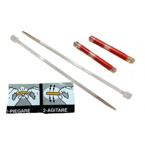 SHOCK LIGHT STICK Mirini per bindella fino a 6ore 2pz Rosso