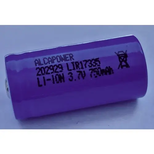 ALCAPOWER BATTERIA CR123 LI-ION 17335 3,7V 750 Mah Pila ricaricabile CR123