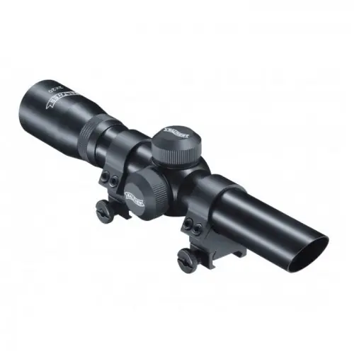 CANNOCCHIALE 2X20 BLACK RETICOLO 8 + ATTACCHI WEAVER