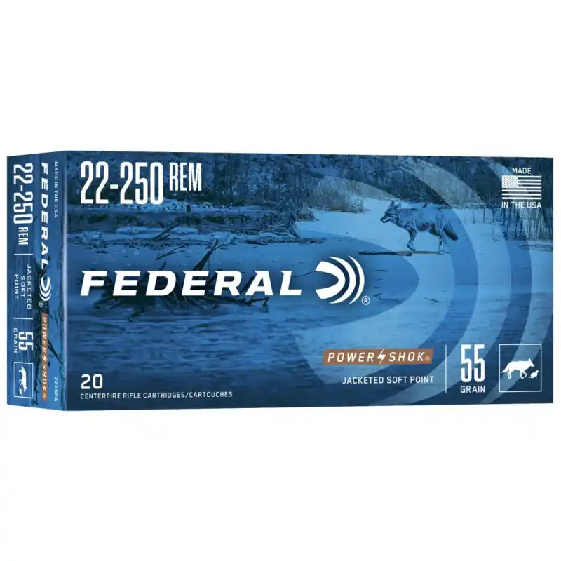 FEDERAL CARICHE 22-250 GR 55 QT 20
