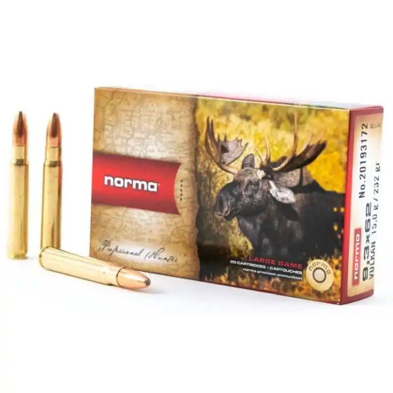 NORMA CARICHE 9,3X62 GR 232 VULKAN