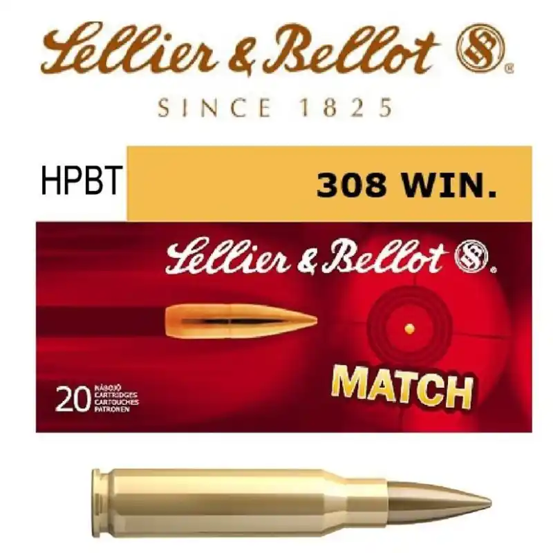 S&B CARICHE 308 WIN 190 GR MATCH