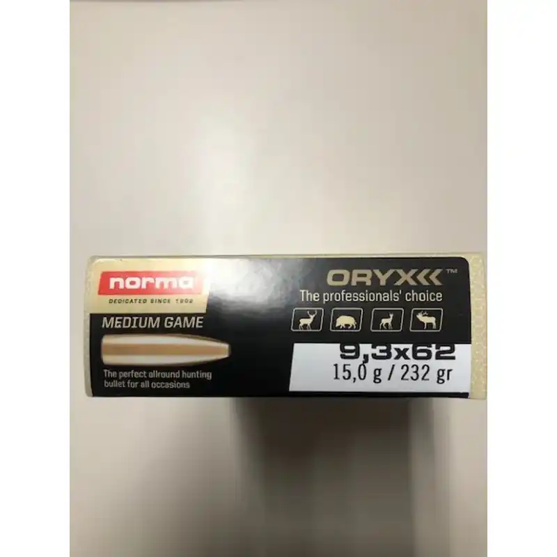 NORMA CARICHE 9,3 X 62 GR 232 ORYX