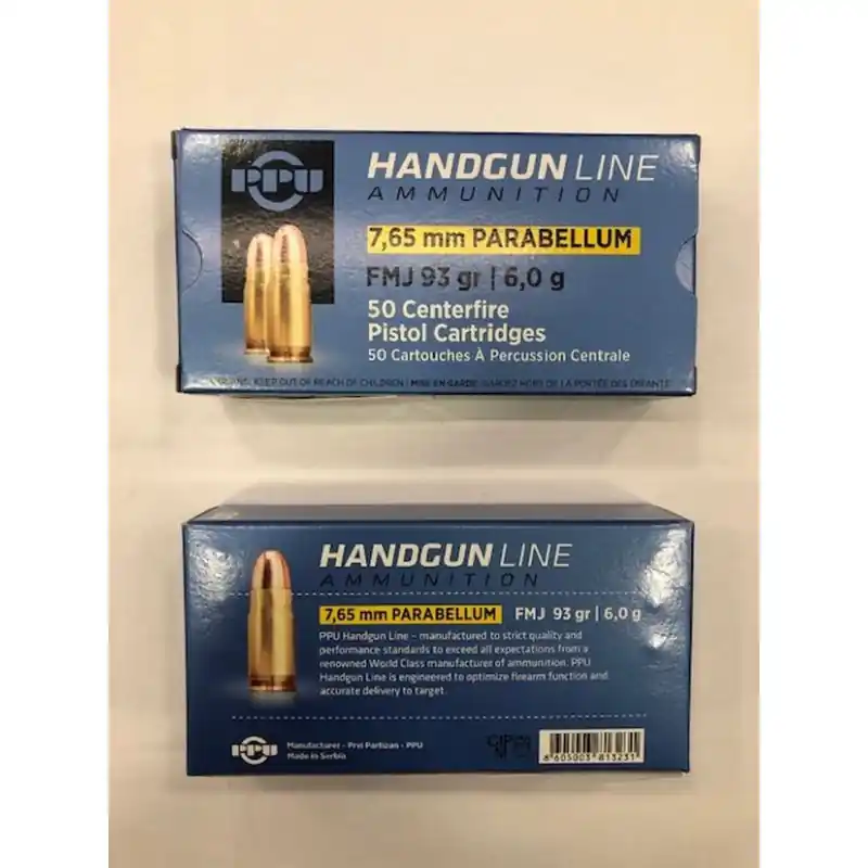 PPU CARICHE 7,65 PARA 93 GR QT 50