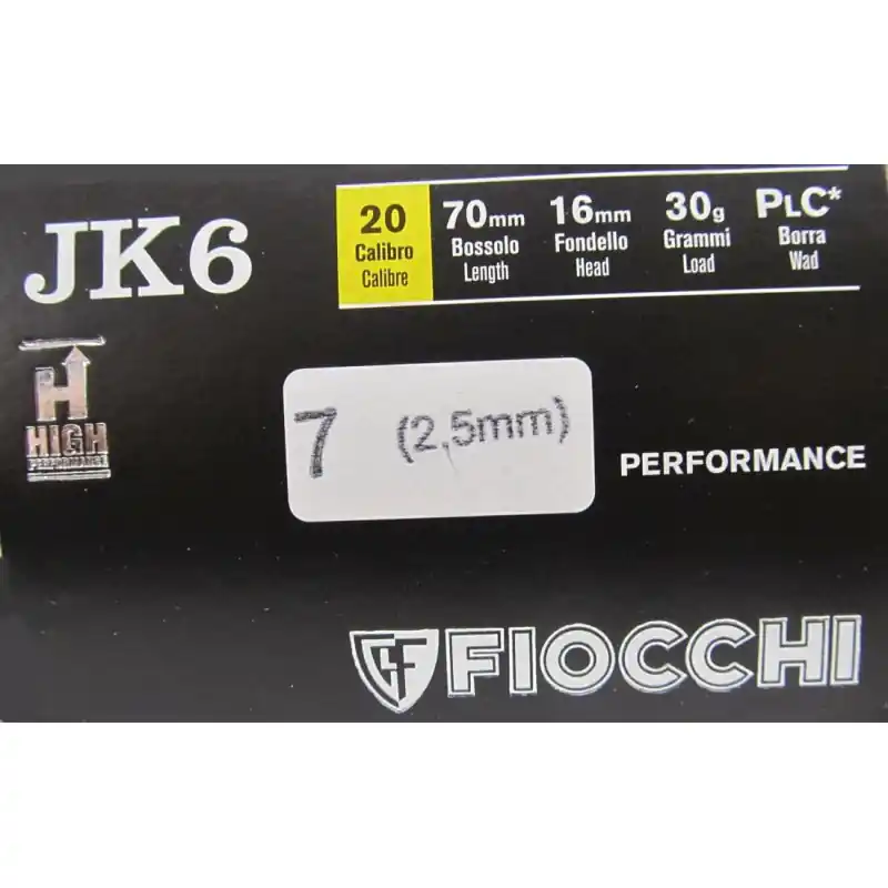 FIOCCHI CART JK6 HIGH P C20 PB 7