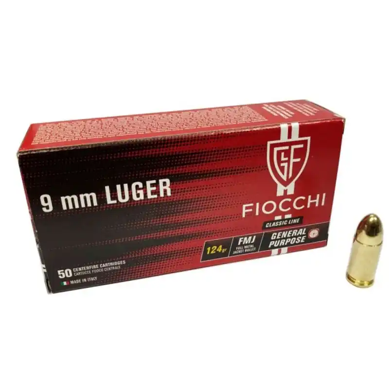 FIOCCHI CARICHE 9LUGER FMJ GR 124