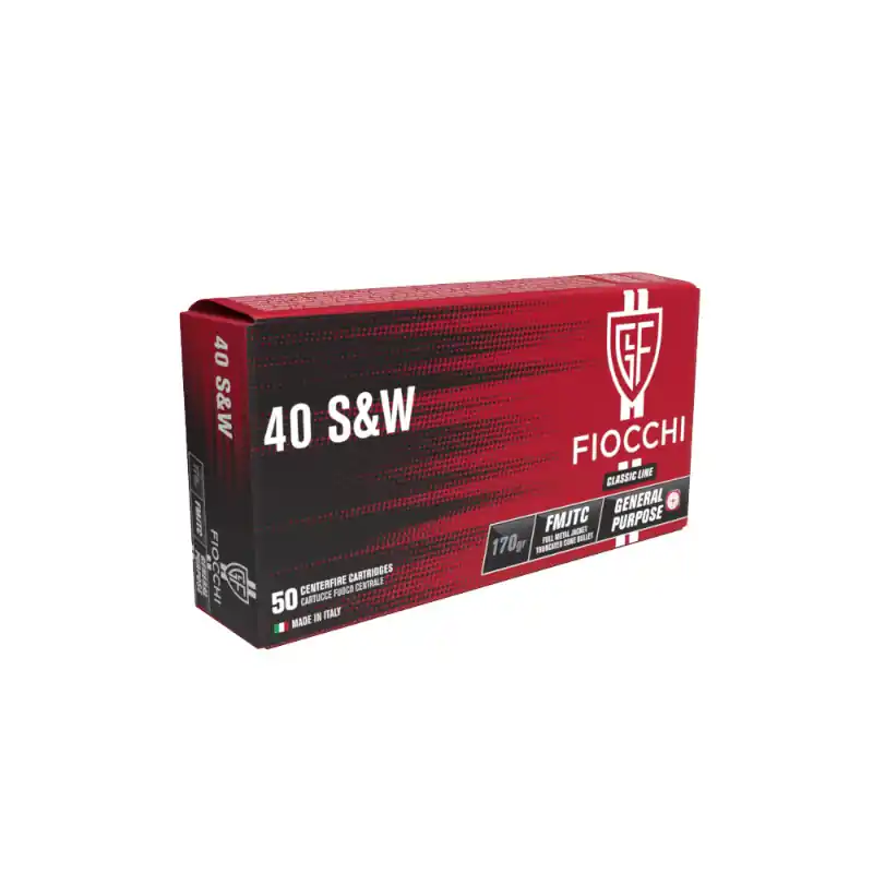 FIOCCHI CARICHE 40SW FMJTC 170 GR