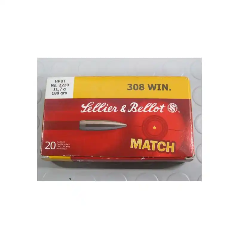 S&B CARICHE 308 WIN 180 GR MATCH