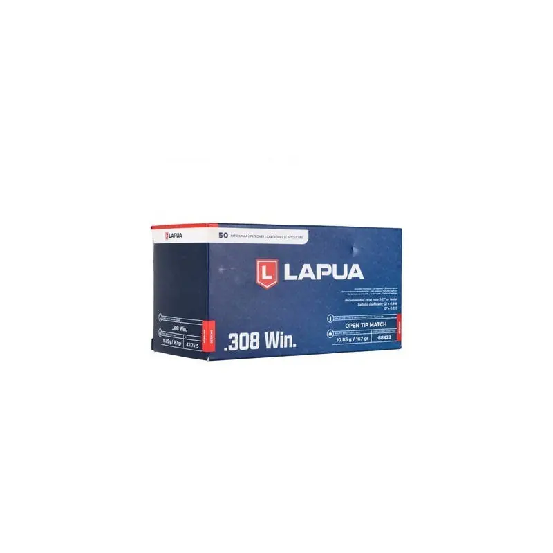 LAPUA CARICHE CAL 308 WIN 167 GR