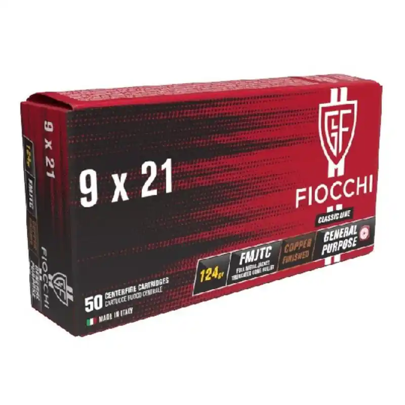 FIOCCHI CARICHE 9X21 FMJTC 124 GR
