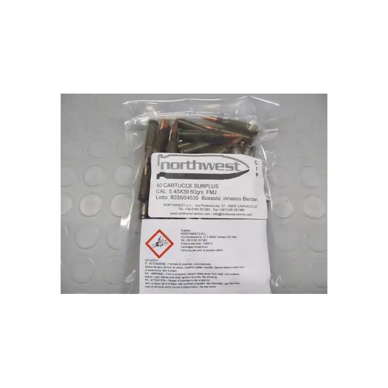 SURPLUS CARICHE CAL 5,45 X 39 GR 60