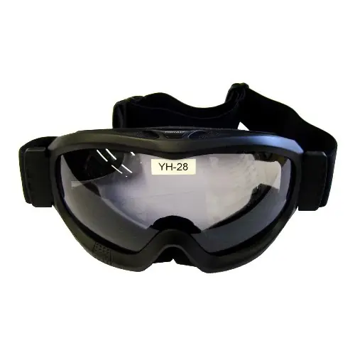 Maschera Nera con lente in plexiglass YH28