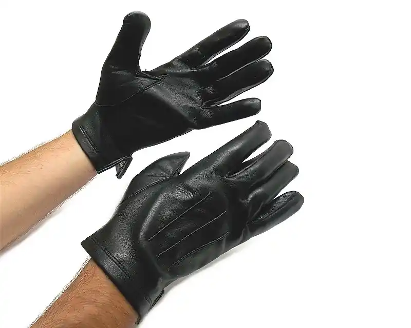 Guanti in pelle sfoderata uomo di colore nero