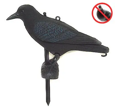 Scaccia uccelli Sport Plast corvo con asta e base in plastica