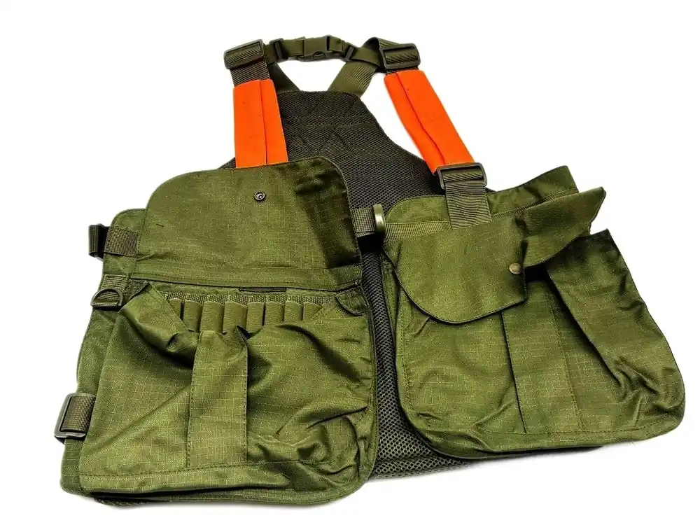 Gilet trisacca Nylon Verde da caccia Ra Sport