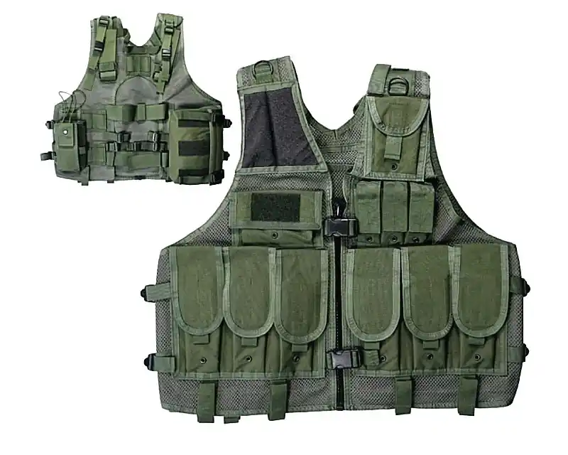 Gilet tattico Vega 2ET04 cordura con porta maschera antigas