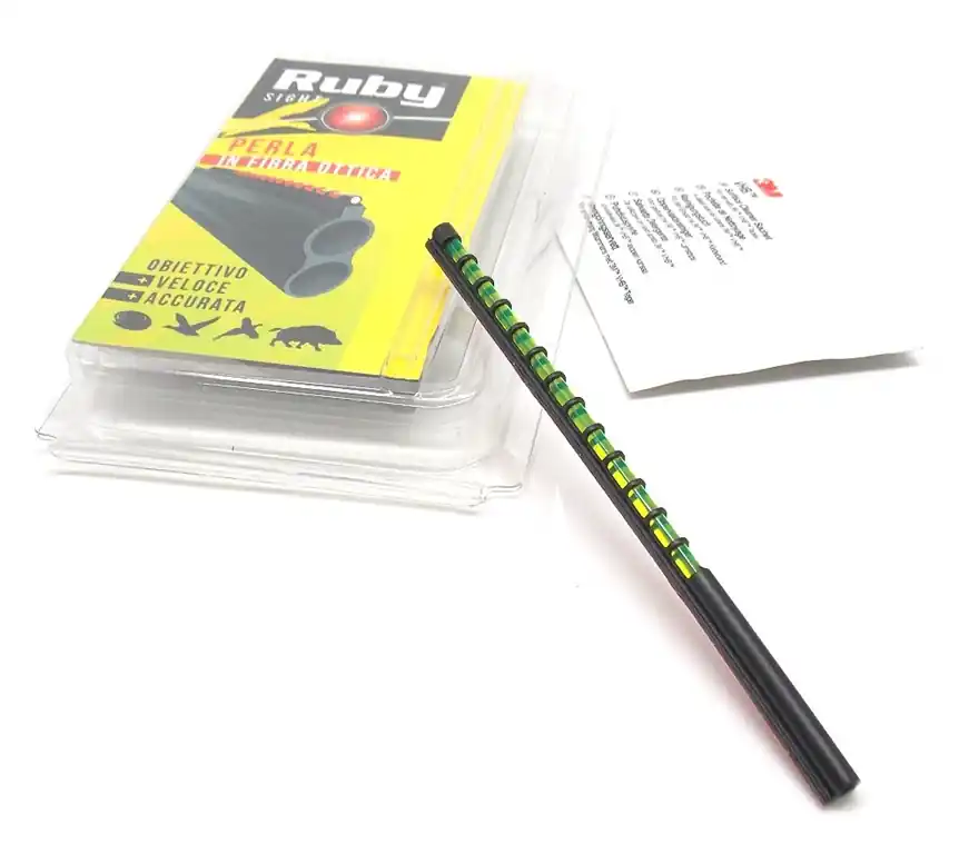 Mirino Ruby Tiro fibra ottica verde per fucile