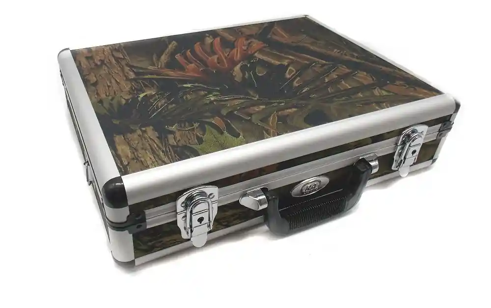 Valigetta Ra Sport in alluminio camo per 2 pistole 46x34x11cm per trasporto aereo