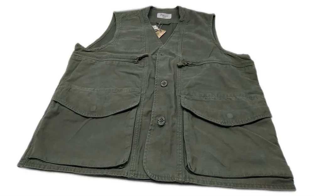 Gilet Caccia 100 cotone Washed verde