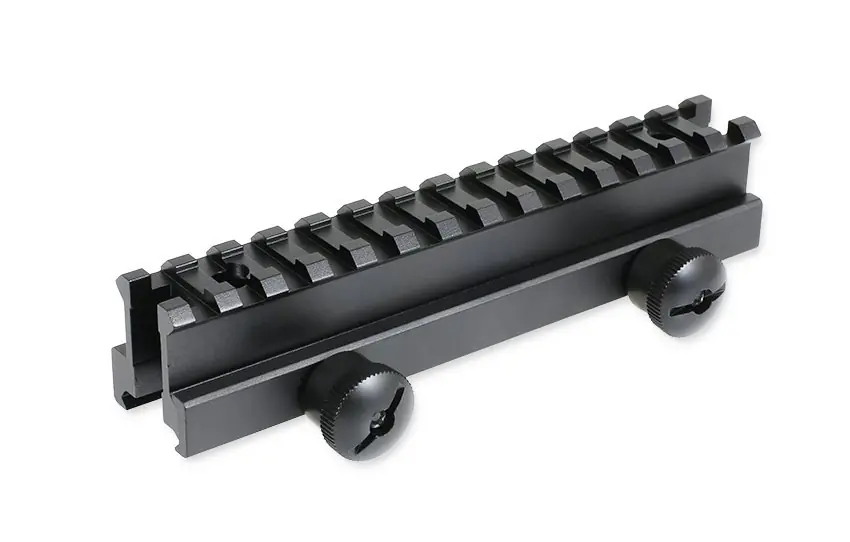 UTG High Profile Riser Mount, 1" Saddle Height, See Through Picatinny Rail, 13 Slots