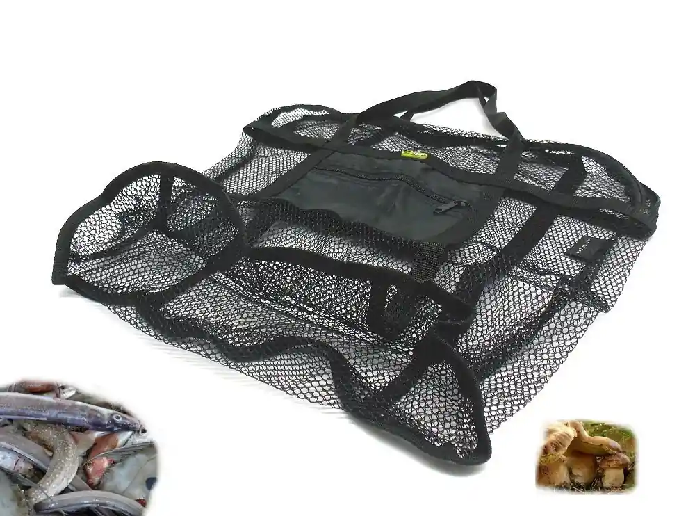 Borsa Ra Sport a rete nera con taschino per funghi tartufi
