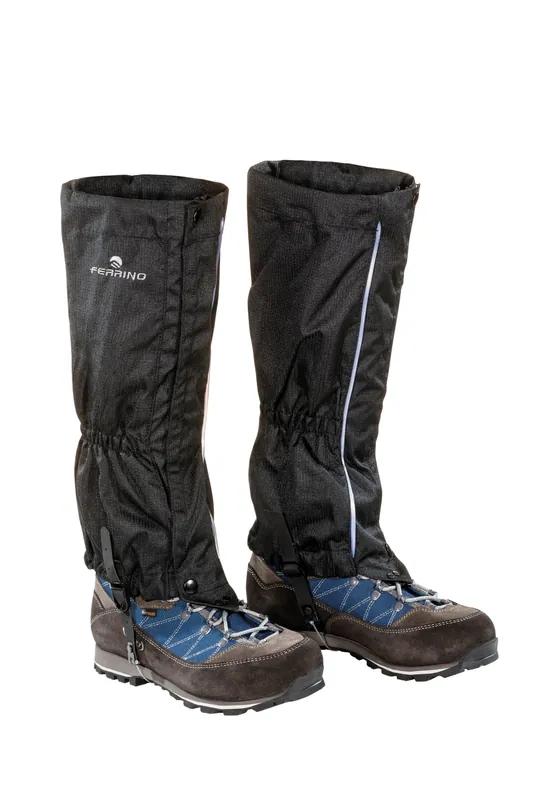 Ghette Ferrino Zermatt in Cordura Nera con perfilo rifrangente