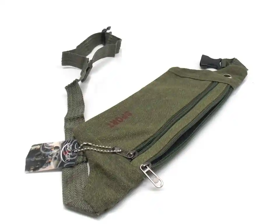 Tasca marsupio Barbaric in tessuto canvas leggero colore verde