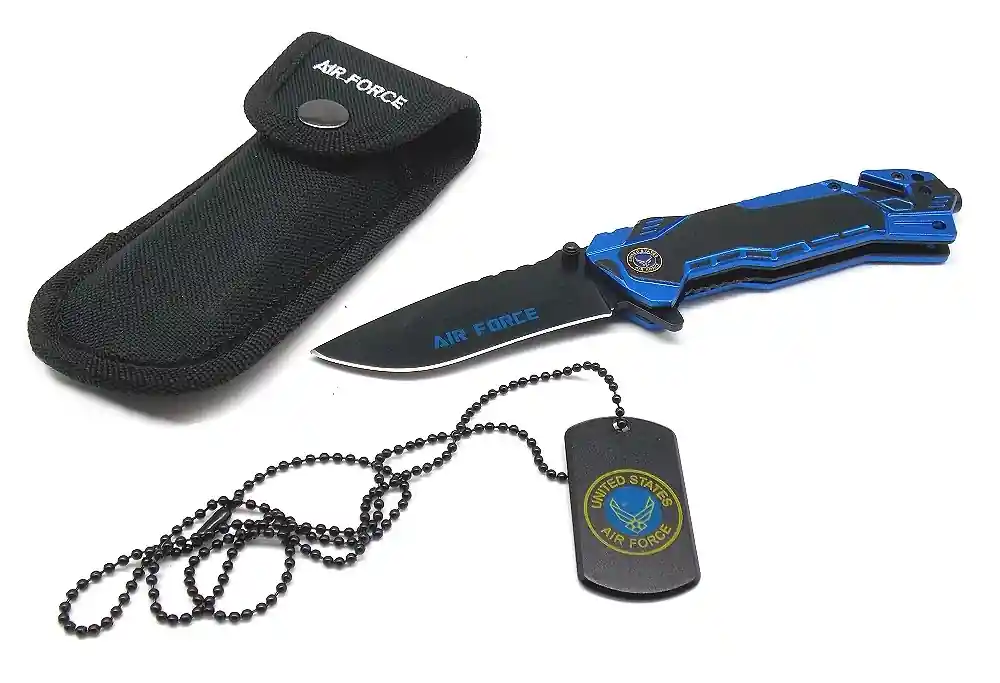 Coltello Albainox da soccorso Air Force fodero e collana 19435