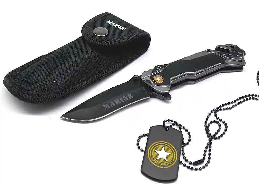 Coltello Albainox da soccorso Marine con fodero e collana 19434 - 19417509